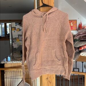 American Eagle Brown Camel Neutral Knit Hooded Sweater Adult XS NWT
